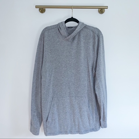 Saks Fifth Oversized Heather Grey Hoodie - Picture 1 of 11